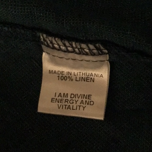 Flax vneck shirt Small - Picture 3 of 3